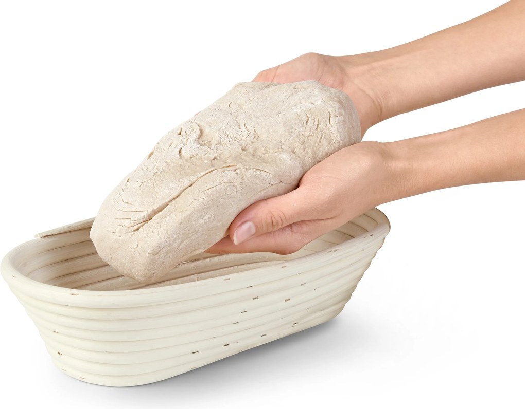 Oválna ošatka na kysnutie cesta