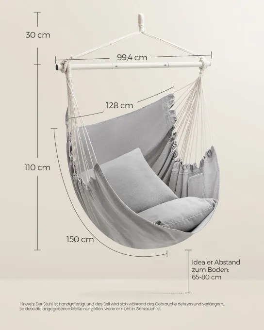 Závesné kreslo s vankúšmi GDC197G01