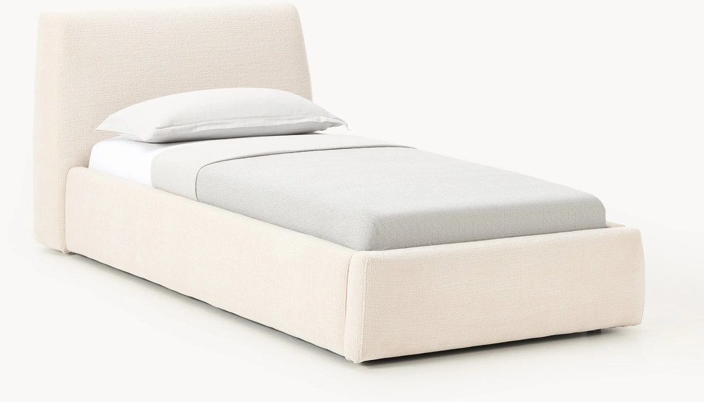 Čalúnená jednolôžková posteľ s úložným priestorom Cloud