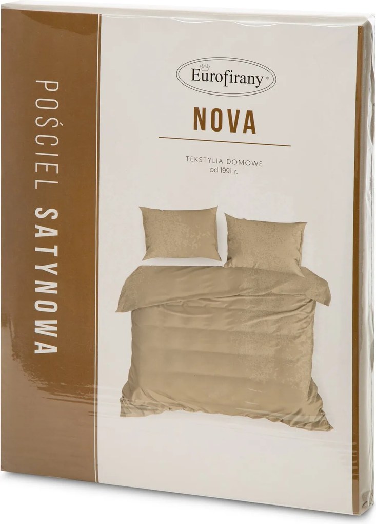 SATÉNOVÉ OBLIEČKY NOVA3 140X200 CM, 1KS 70X80 CM BÉŽOVÉ