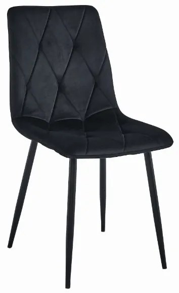 Zamatová stolička Sevilla čierna