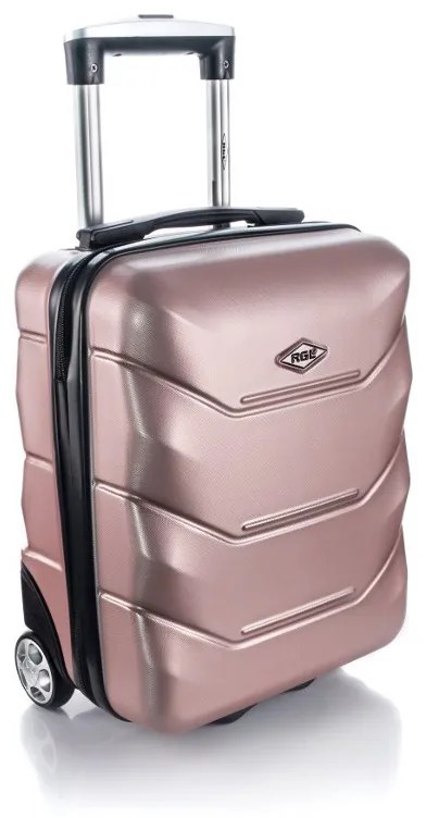 Rogal Zlato-ružový mini luxusný príručný kufor "Luxury" - S (25l)