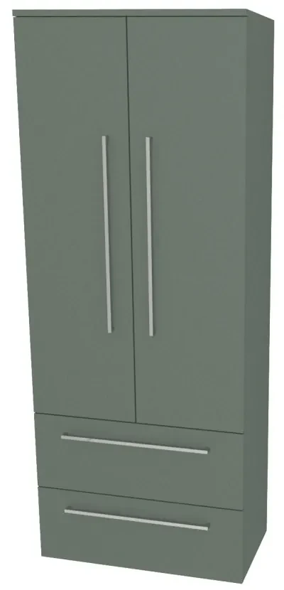 Mereo, Mereo Bino, kúpeľňová skrinka vysoká 163 cm, dvojitá, Multidecor, Zelená Verde, MER-CN699ZEV1