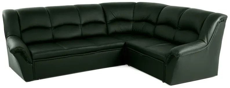 Kožená rohová sedacia súprava DUBAJ LUX XL, tm. zelená (K-32)