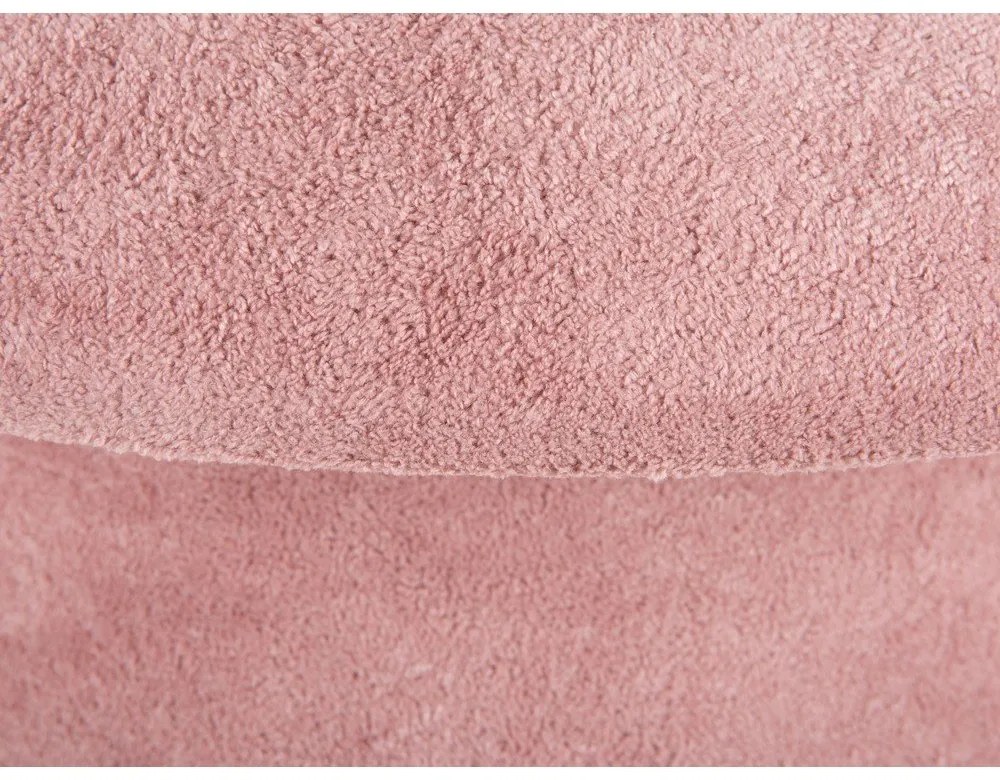 Svetloružový zamatový taburet Mushroom – Leitmotiv