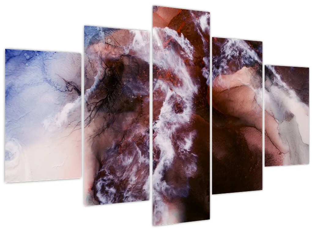 Obraz - Fialový mramor N⁰3 (150x105 cm)