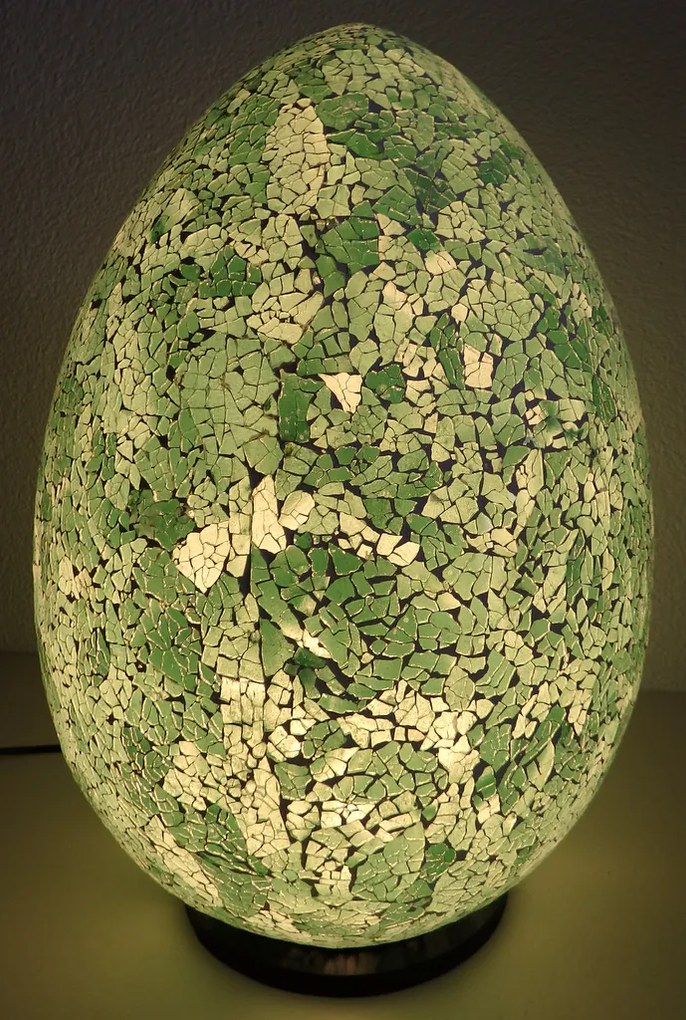 Luxusná Stolná lampa ART zelená -EGG XXL