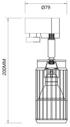 Bodové svietidlo VERTICAL do lištového systému 1xGU10/8W/230V biela