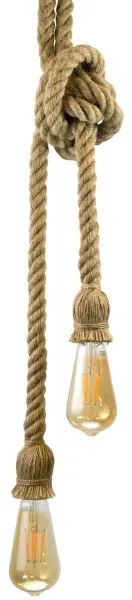 LED Luster na lanku ROPE 2xE27/10W/230V