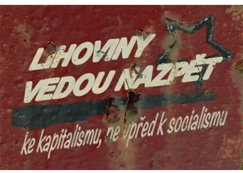 Ceduľa Lihoviny vedou nazpět