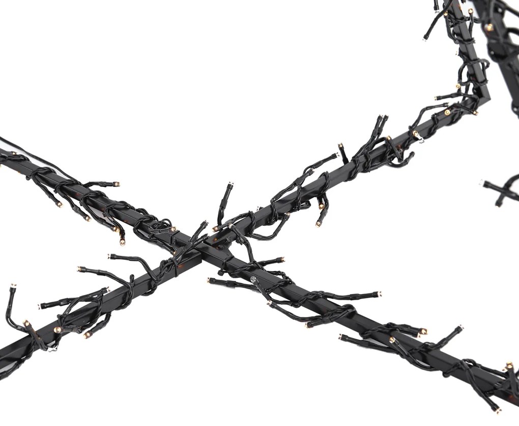 Vianočný stromček čierny vrátane LED IP44 - Brilli