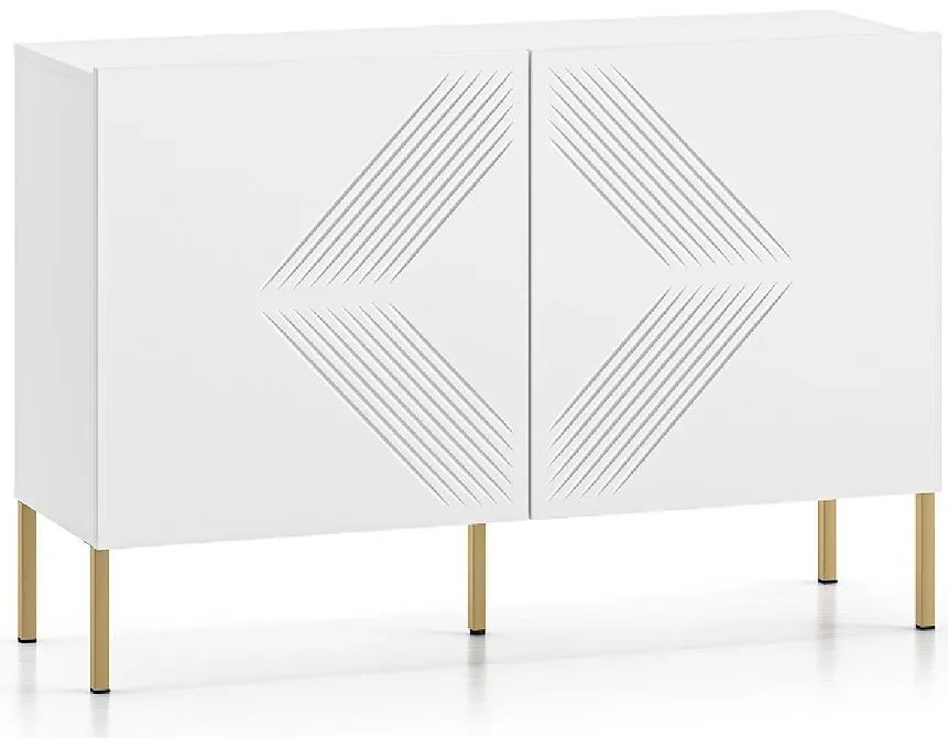 Komoda Clearing 03 biela/zlatá