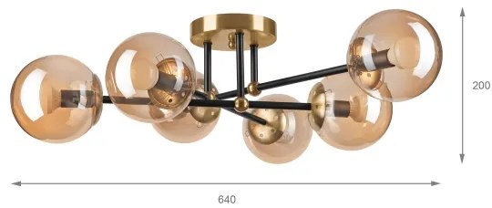 Brilagi - Prisadený luster MALIVA 6xE14/15W/230V zlatý