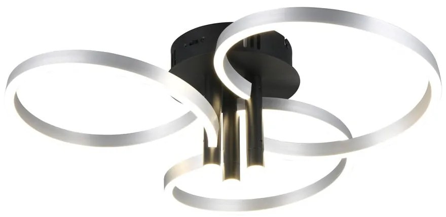 LED stmievateľné stropné svietidlo v čierno-striebornej farbe Caruso – Trio