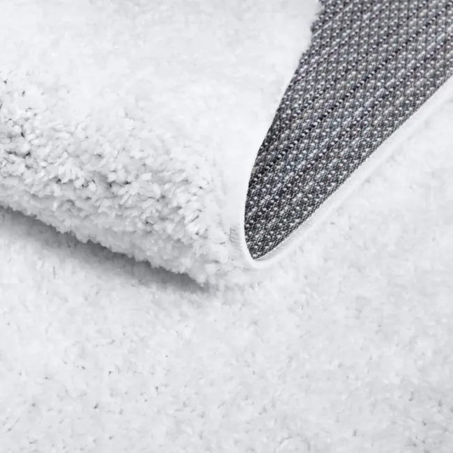 Koberec City Shaggy 500 biely kruh