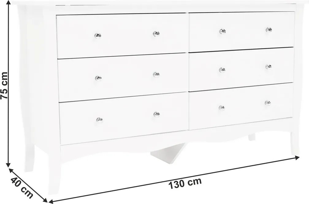 Komoda ETKIN, biela