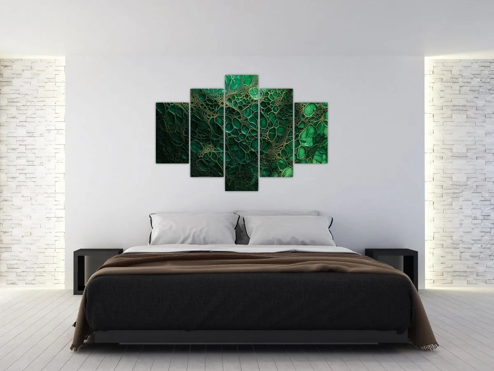 Obraz - Zelený mikroskopický záber (150x105 cm)