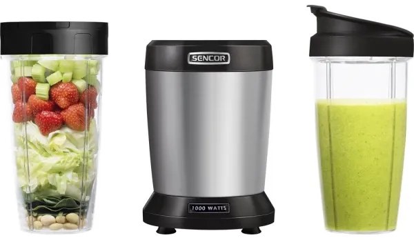 Sencor - Smoothie nutri mixér 1000W/230V strieborná