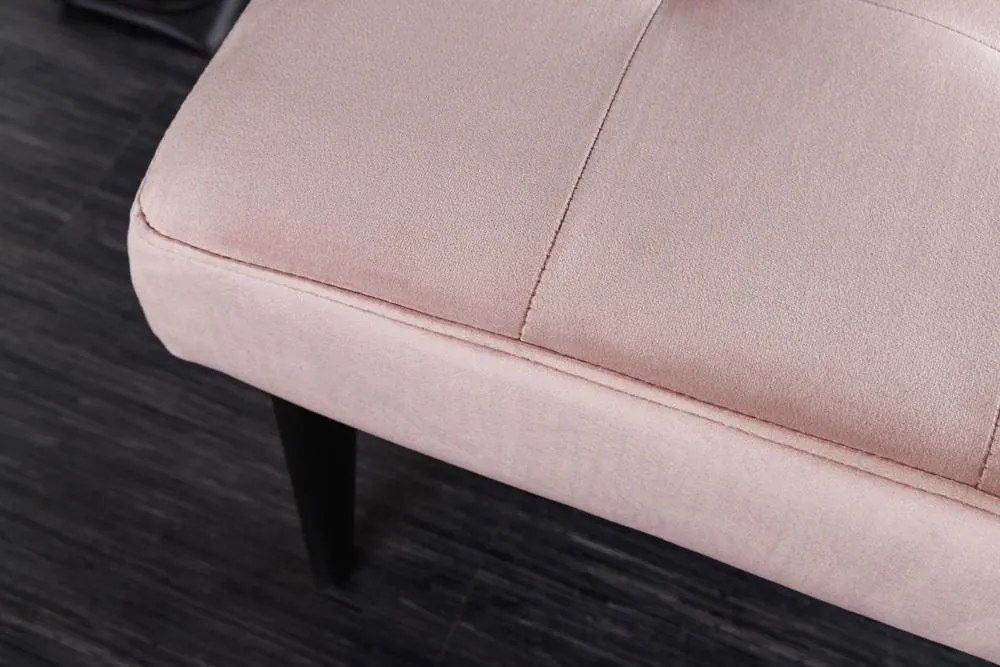 Invicta Interior - Elegantná lavica BOUTIQUE 95 cm, ružová, zamat