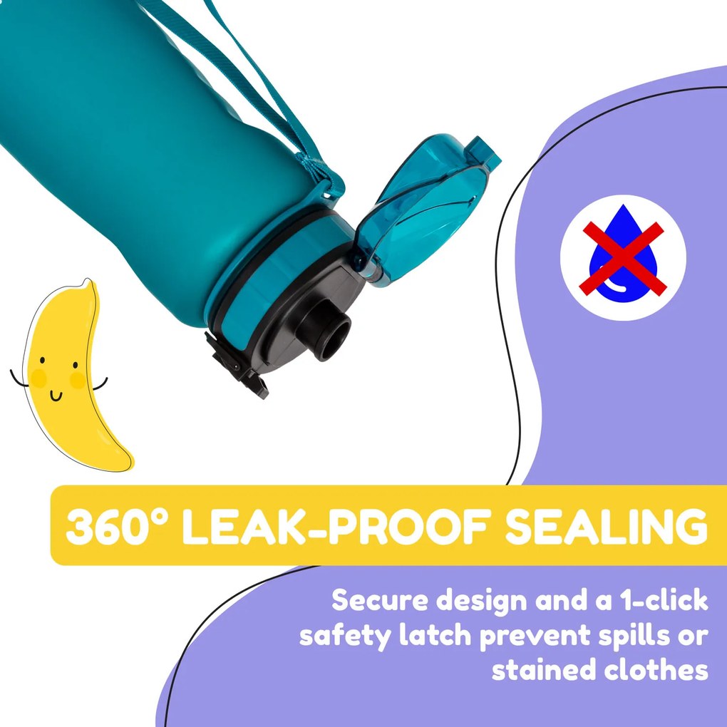 Klarstein Wakaba, fľaša na pitie, 800 ml, Tritan, BPA-free