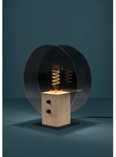 Eglo 390143 - Luster na lanku MILLENA 1xE27/40W/230V dymová