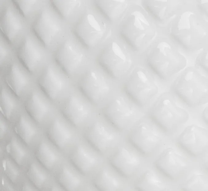 Šálka s podšálkou Diamond Line 220 ml, biely s reliéfem