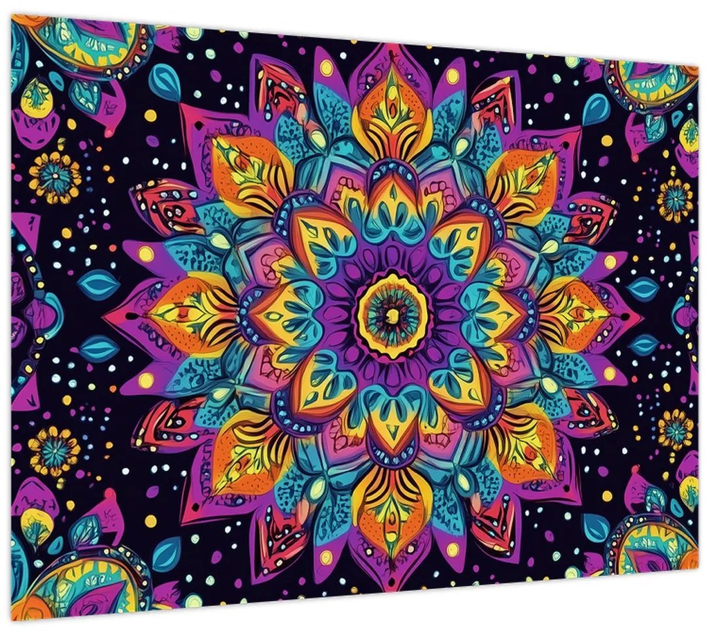 Obraz - Kaleidoskopická mandala (70x50 cm)