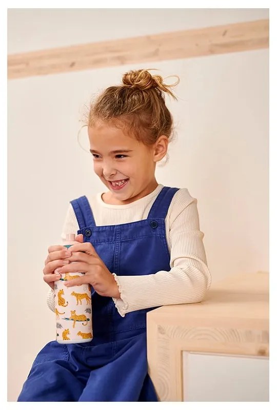 Svetlozelená plastová detská fľaša 400 ml Little Farm by Little Dutch – Mepal