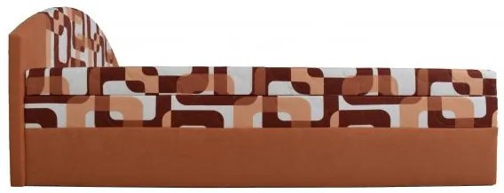 Polohovacie manželská posteľ Vesna 200X180, hnedá vzor / hnedá (215/52)