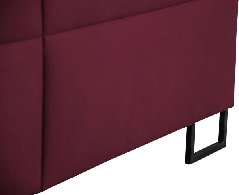 Posteľ Amy 180x200 cm, vínovo červená látka