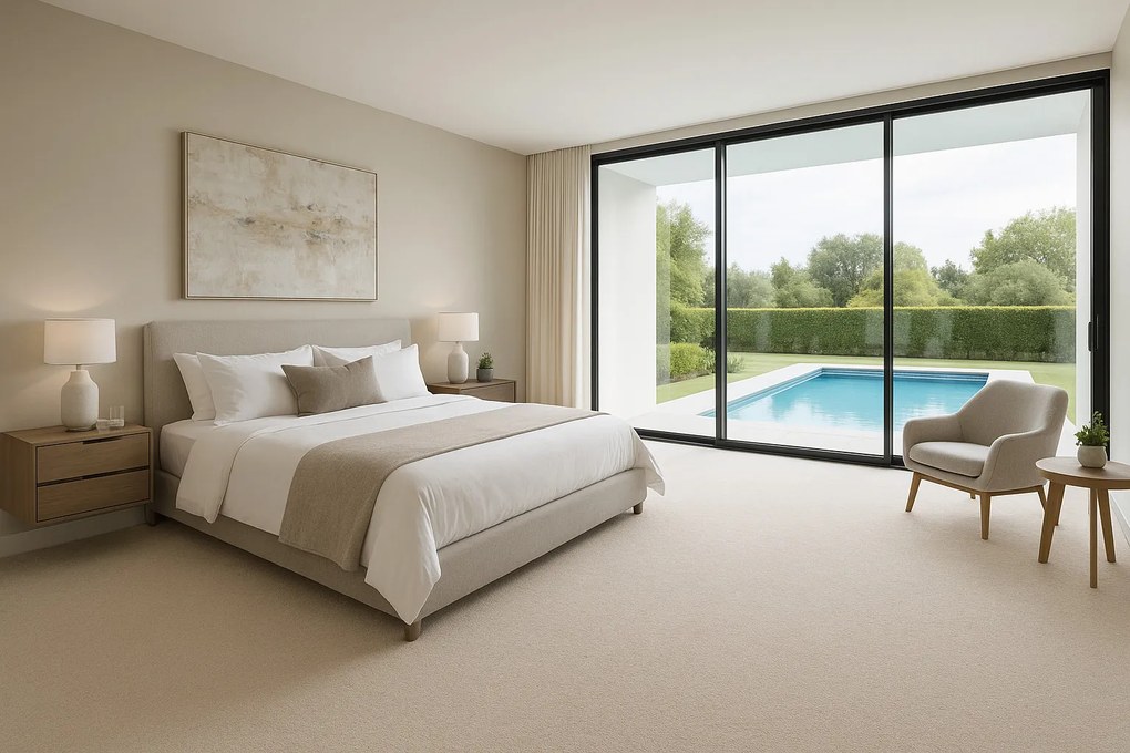 Condor Carpets, Koberec metráž Sicily 171, na mieru, šíře 4m, béžová, filc, obývacia izba