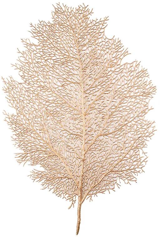 Altom Prestieranie v tvare listu, zlatá, strieborná, 49x37 cm Farba: Zlatá