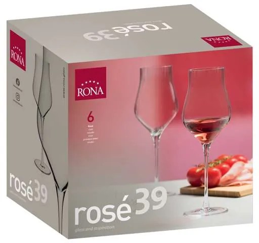 Rona poháre na ružové víno Universal 390 ml 6 ks