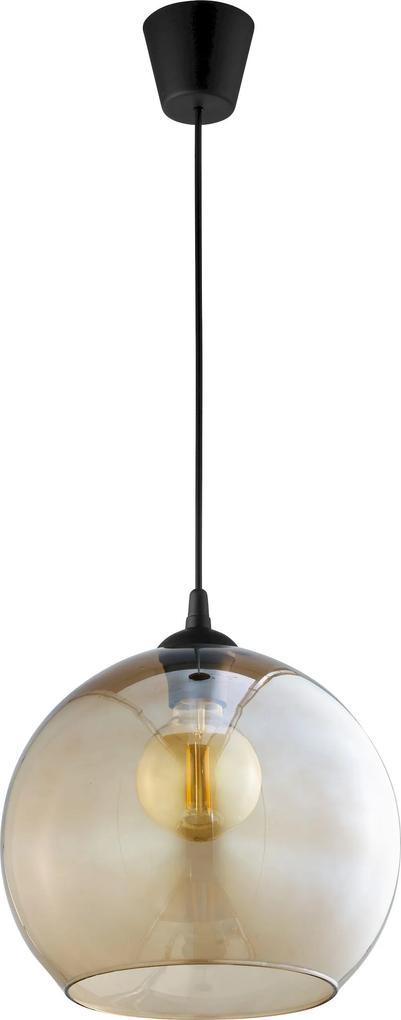 TK-LIGHTING Závesný moderný luster na lanku CUBUS, 1xE27, 60W, guľa, hnedý