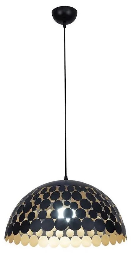 Luster na lanku LISA BLACK 1xE27/60W/230V