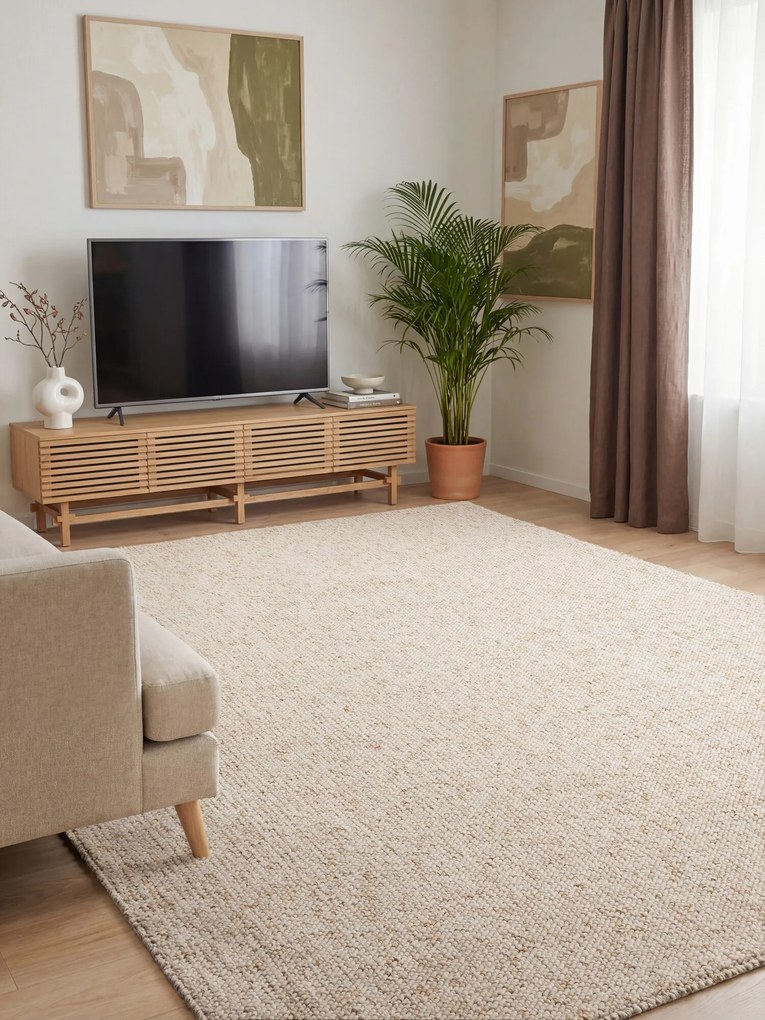 ELLE Decoration, Kusový koberec Wolly Ultra 106228 Cream z kolekcie Elle, 200x290, biela, obývacia izba