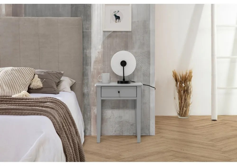 Svetlosivý nočný stolík z borovicového dreva Bart - Marckeric