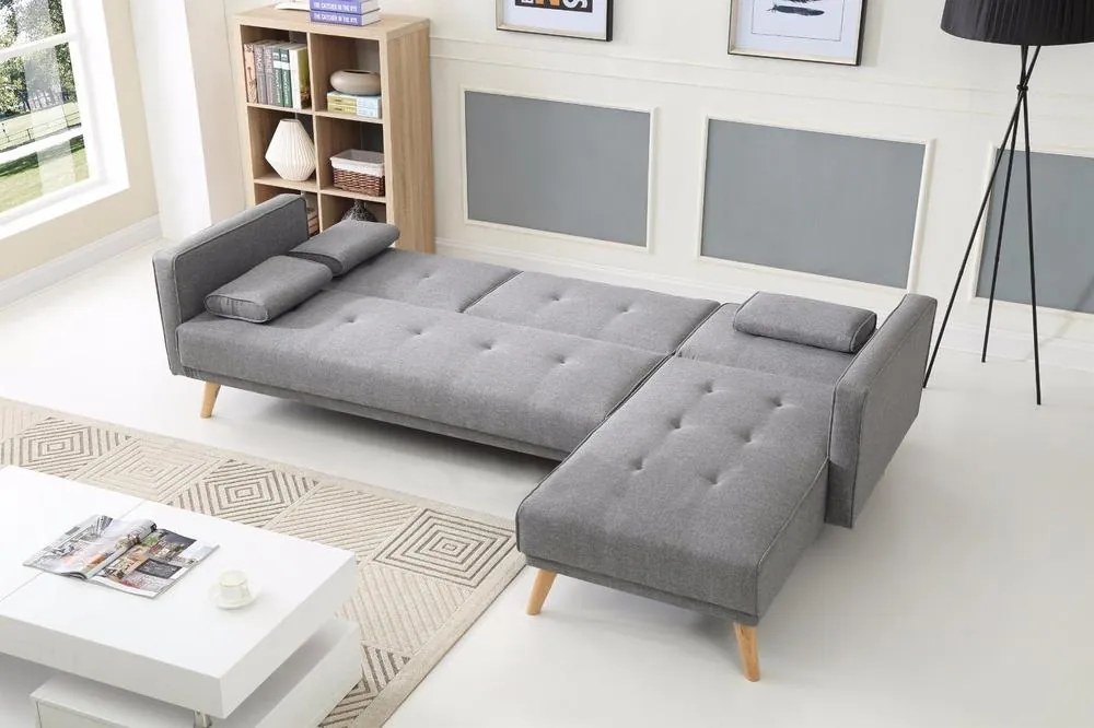 Rozkladacia rohová sofa Catini Anabel - Sivá
