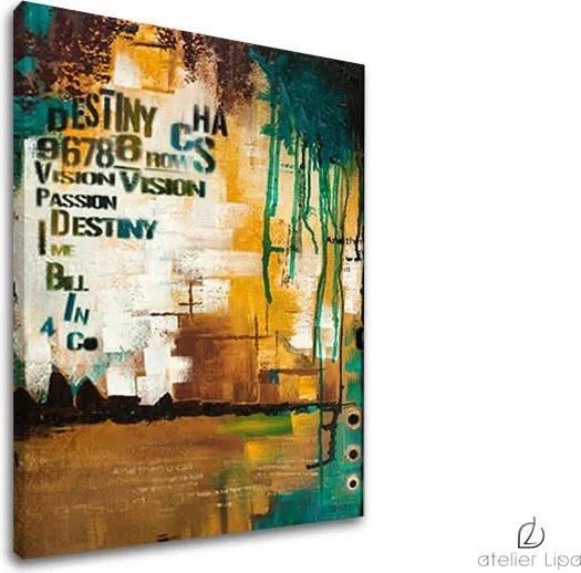 Autorská reprodukcia na plátne ABSTRAKT XOBAM003E1