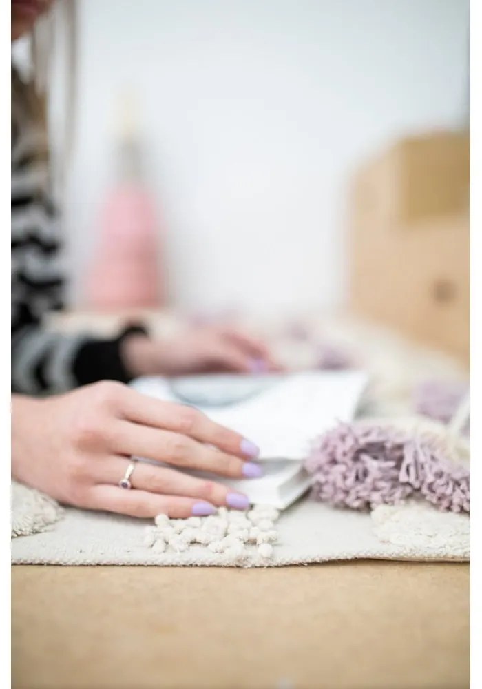 Svetlosivo-krémový prateľný ručne tkaný bavlnený koberec 170x240 cm Air Natural – Lorena Canals