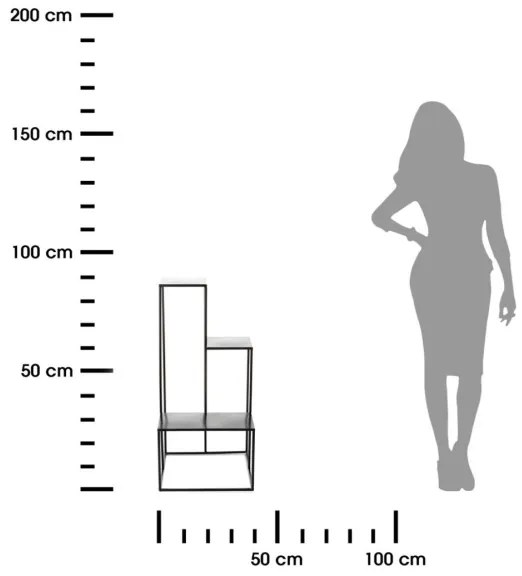Stojan na kvety KASKADA 85x40 cm čierna