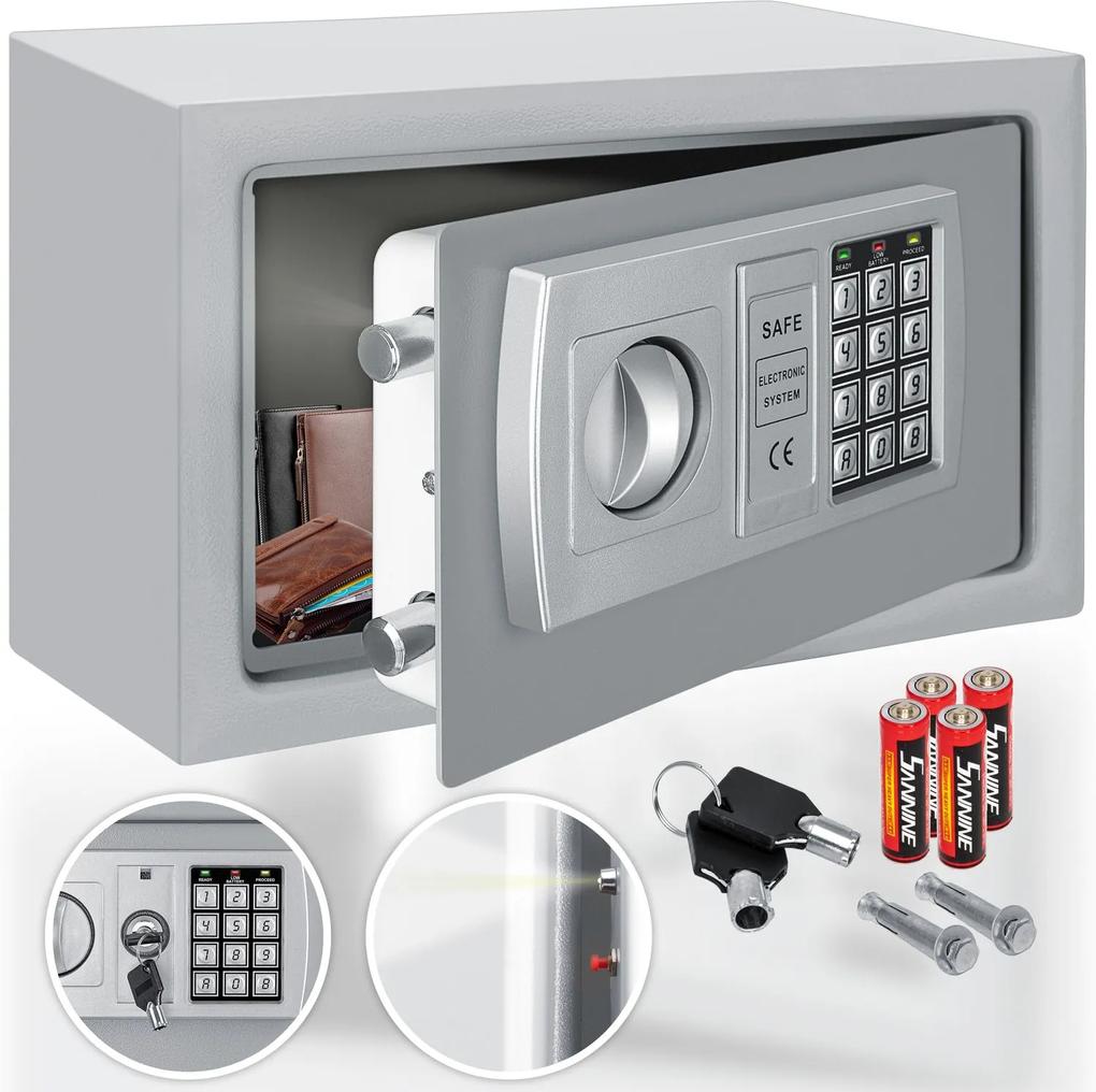 Safe / elektrický trezor/ bezpečnostní schránka / LED displej / Kesser / stříbrný