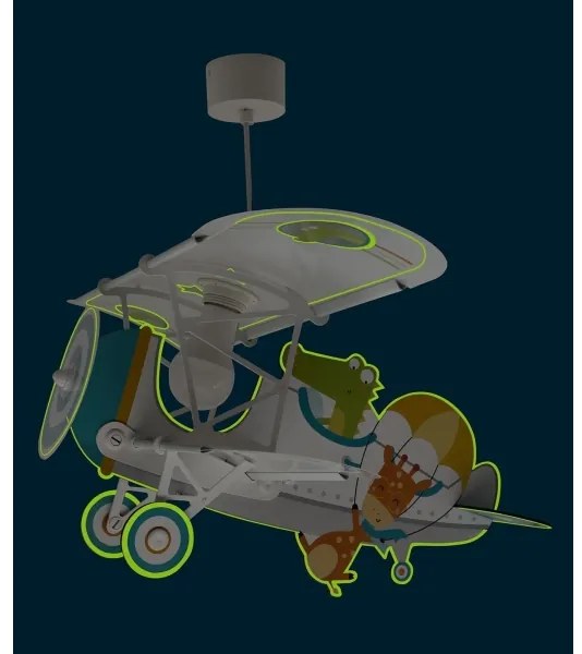 Dalber 54542 - Detský luster LITTLE CROCODILE 1xE27/15W/230V