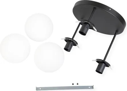 Prisadený luster MOONLIGHT 3xE27/15W/230V čierny