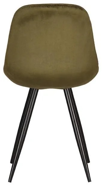 Khaki zamatové jedálenské stoličky v súprave 2 ks Capri – LABEL51