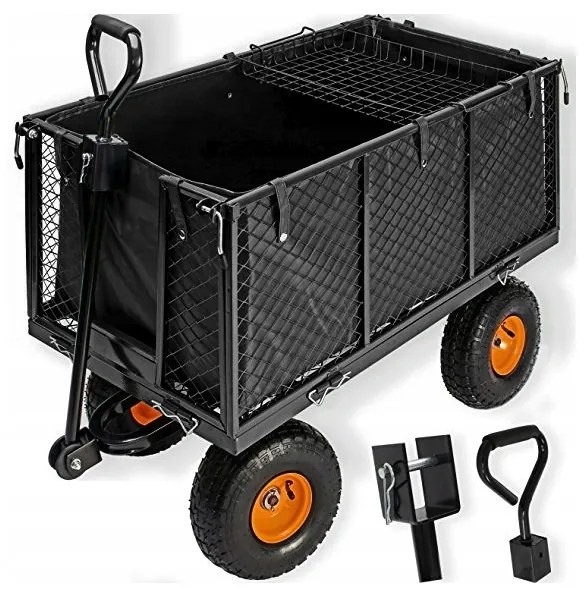 Záhradný vozík na nafukovacích kolesách 220 l / 350 kg