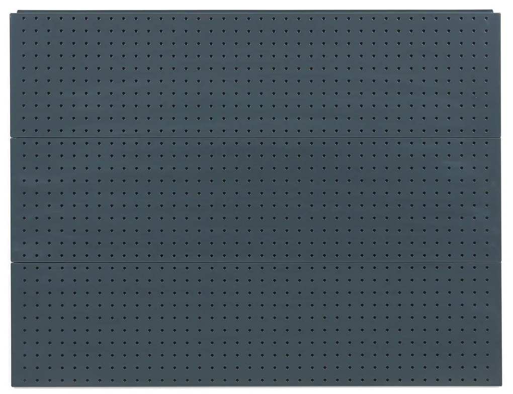 Predajný regál jednostranný, perfo steny, 2200 x 1000 x 450 mm, prídavný, antracit