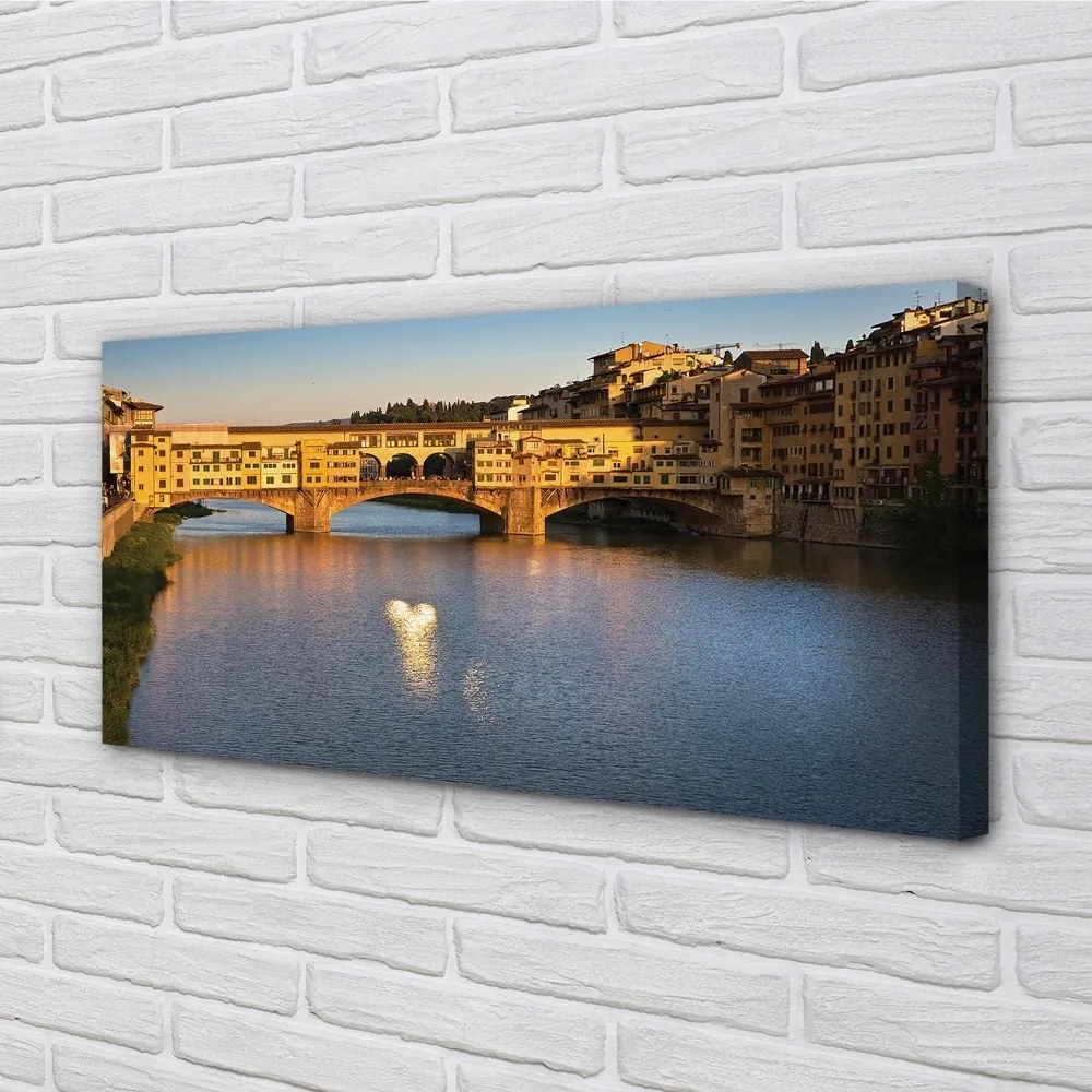 Obraz na plátne Taliansko Sunrise mosty 125x50 cm