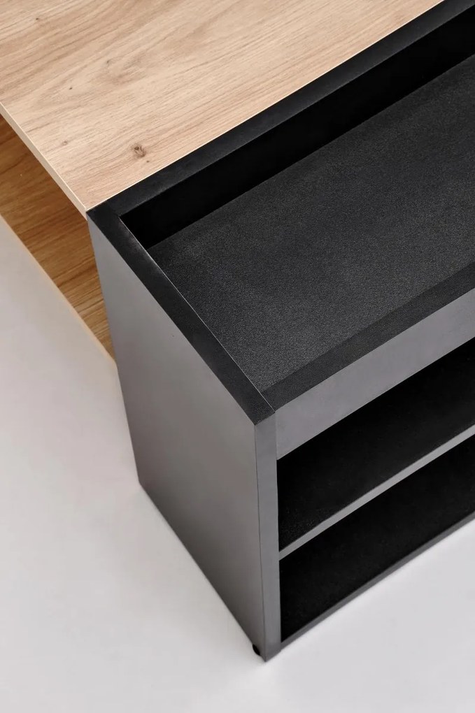 KONFERENČNÝ STOLÍK STEIN DUB ARTISAN + ČIERNY 100 cm