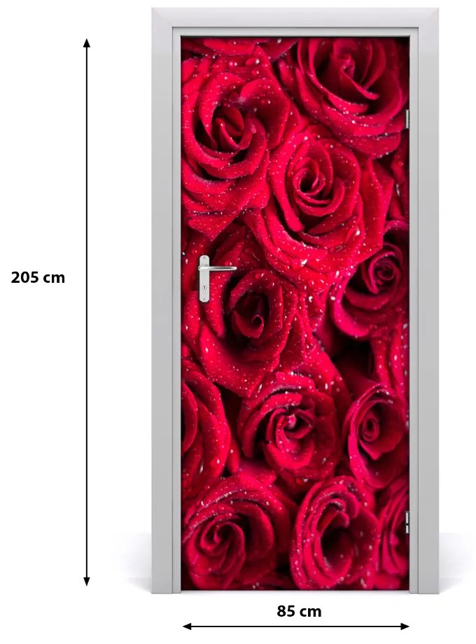 Fototapeta na dvere červená ruža 85x205 cm